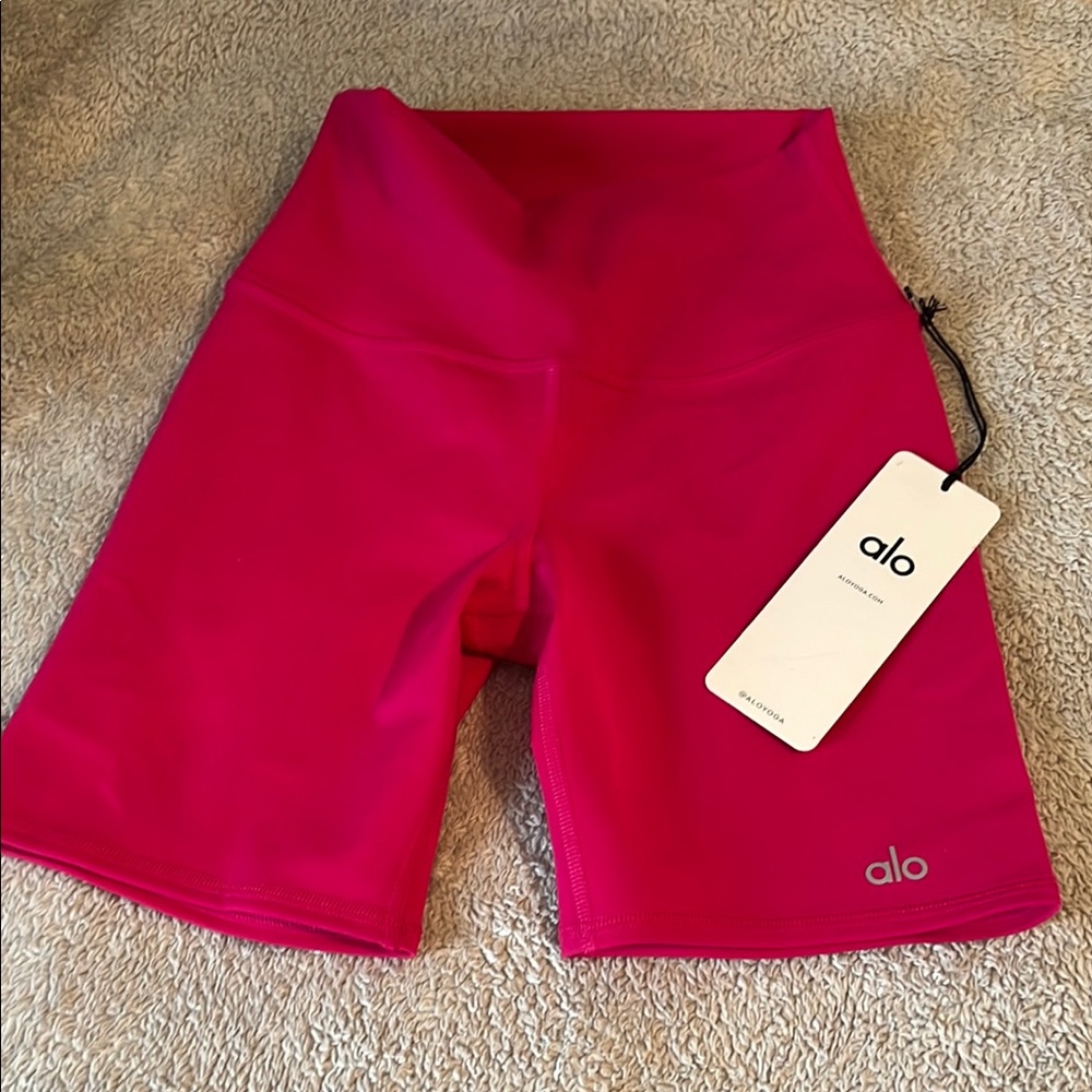 ALO Yoga Women's Vibrant Pink Bike Shorts